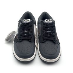 کتونی مردانه نایک Air Jordan 1 لو رترو یوتوپیا X تراویس اسکات رنگ مشکی-خاکستری کد CAA-1201 - تصویر 3