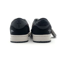 کتونی مردانه نایک Air Jordan 1 لو رترو یوتوپیا X تراویس اسکات رنگ مشکی-خاکستری کد CAA-1201 - تصویر 4