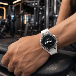 ساعت عقربهای مردانه جی شاک پمپی سفید مشکی W540