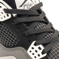 کتانی NIKE مردانه Air Jordan 4 رنگ مشکی کرم کد 2135XL-QM (x) - تصویر 8