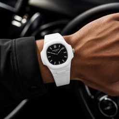 ساعت مردانه پتک فیلیپ ژنو سفید-مشکی کد W208