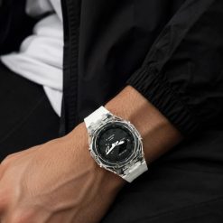 ساعت G-shock مردانه رنگ سفید مشکی کد CAA-8200