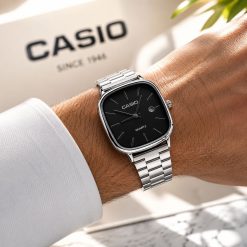Alternative view of ساعت کاسیو مردانه مدل اولد مانی نقره‌ای با صفحه مشکی (zz) کد CAA-13899