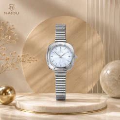 ساعت مچی زنانه فلزی مدل نایدو Naidu بند باز سیلور آبی (zz) کد XRN-13630 (x)