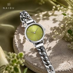 ساعت مچی زنانه مدل نایدو سری C رنگ سبز سیلور بند باز (zz) کد 0023A-13629 (x)