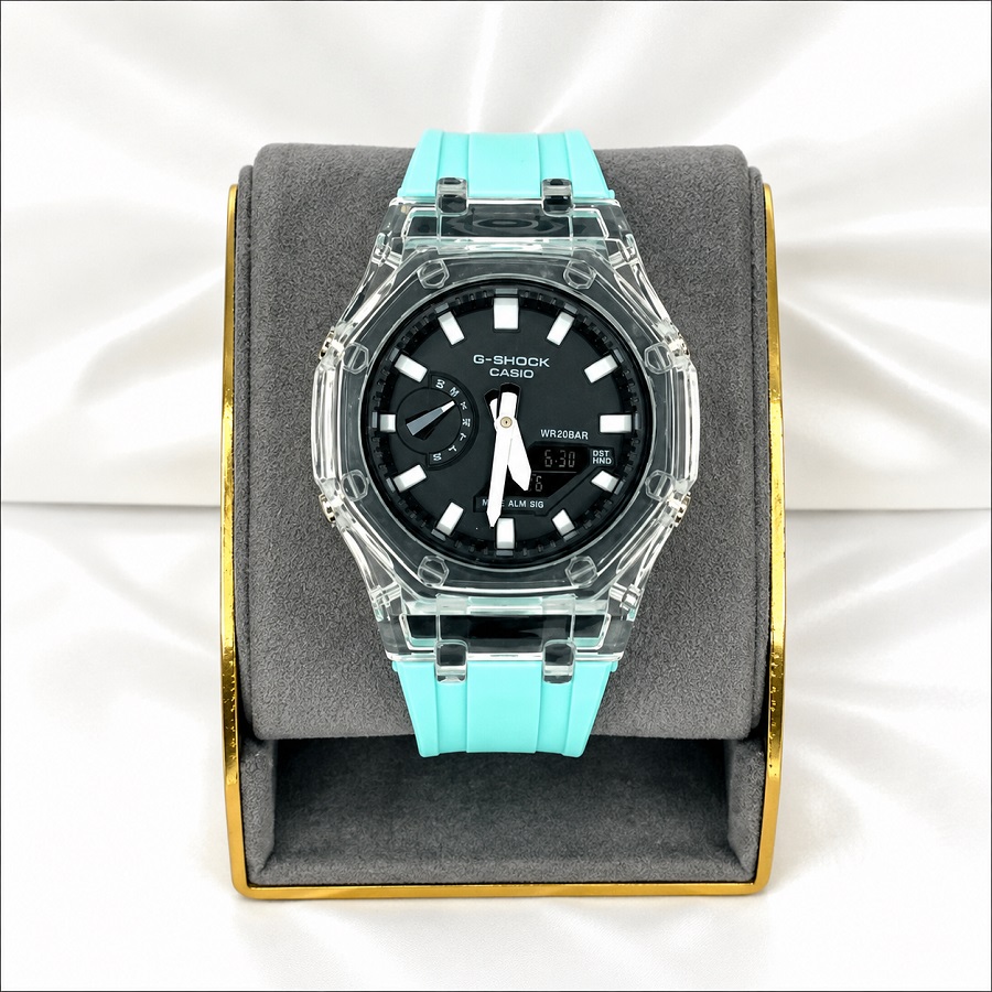 ساعت مچی زنانه مردانه casio جی شاک پمپی تیفانی کد W703 - تصویر 6