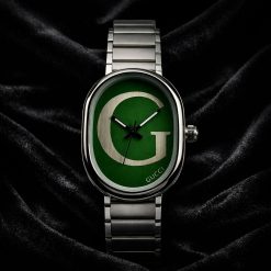 Alternative view of ساعت زنانه گوچی فلزی رنگ سبز (e) کد W1042
