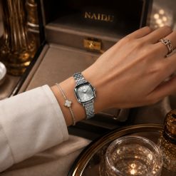 ساعت نایدو زنانه سیلور مربع (e) کد CR-D8550