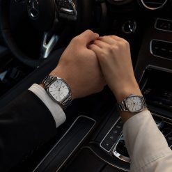 ساعت مچی ست مردانه زنانه کاسیو کلاسیک گادفادر BT مشکی صفحه نقرهای کد W408c
