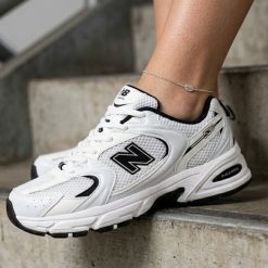 کتانی زنانه نیوبالانس 530 سفید مشکی کد SH283 (nx)