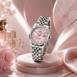 ساعت فلزی زنانه رولکس دیت جاست رنگ کالباسی (e) کد WF-013560 (x)