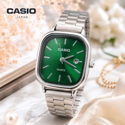 ساعت زنانه کاسیو کلاسیک سری اولد مانی سیلور و سبز (e) کد WF-013988 (x) - تصویر 3