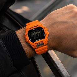 ساعت مردانه کاسیو جی شاک G-shock نارنجی صفحه مشکی کد W956