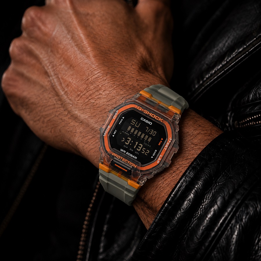 ساعت مچی مردانه casio جی شاک خاکستری-نارنجی کد 0023A-8320 - تصویر 2