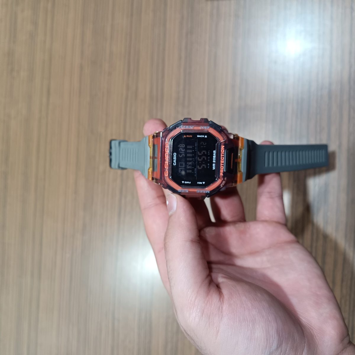 ساعت مچی مردانه casio جی شاک خاکستری-نارنجی کد 0023A-8320 - تصویر 7