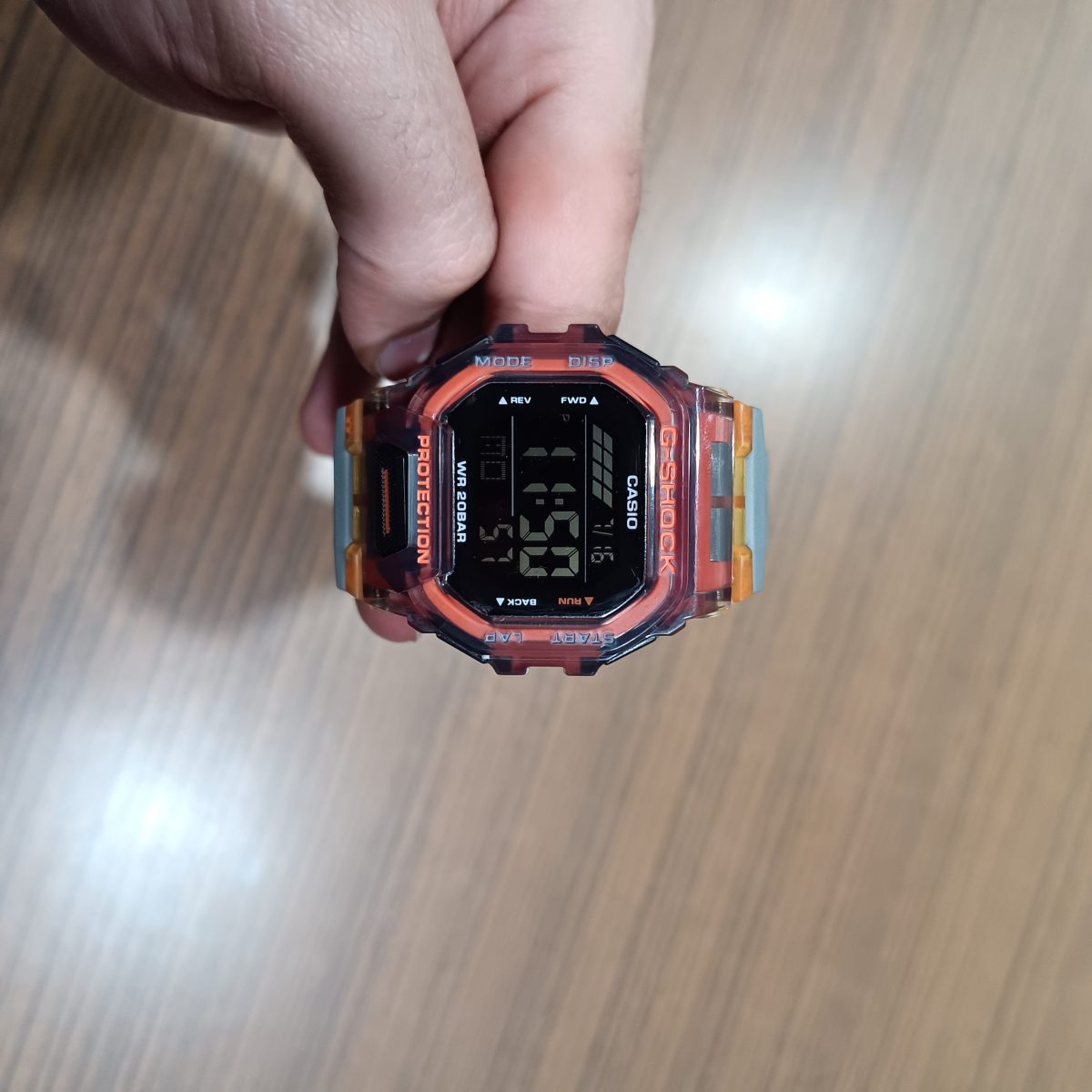 ساعت مچی مردانه casio جی شاک خاکستری-نارنجی کد 0023A-8320 - تصویر 9