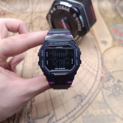 ساعت دیجیتال مردانه casio جی شاک مشکی-بنفش کد W874 - تصویر 5