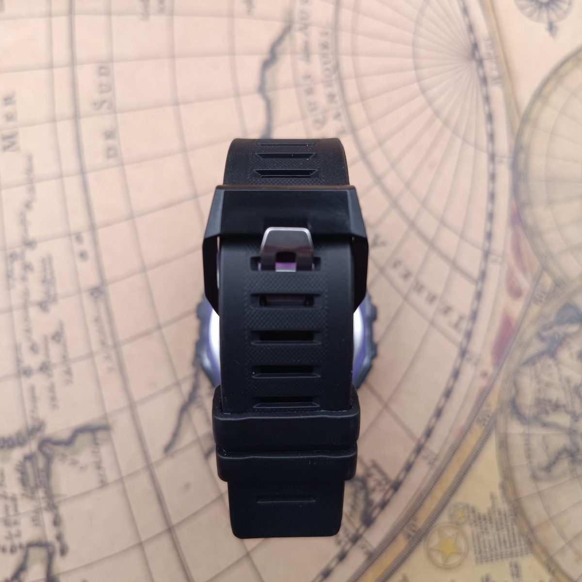 ساعت دیجیتال مردانه casio جی شاک مشکی-بنفش کد W874 - تصویر 8