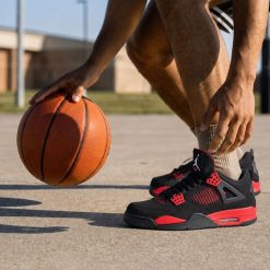 کتانی مردانه Nike Air Jordan 4 مشکی و قرمز کد CAA-2681 (p)