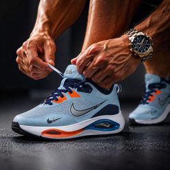 کتانی مردانه مدل Nike Winflow V2 رنگ سورمهای و آبی کد 0023A-2917 (nx)