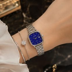 Alternative view of ساعت کاسیو زنانه مدل اولد مانی رنگ نقره‌ای آبی کد CAA-7200