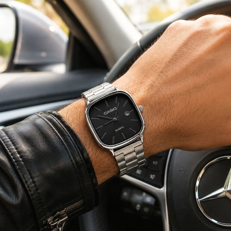 ساعت مچی مردانه کاسیو نقرهای-مشکی مدل اولد مانی (zz) کد XL-13881M