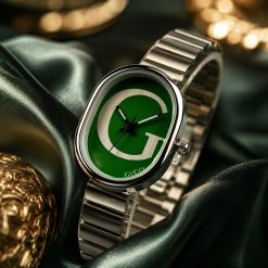 ساعت مچی زنانه گوچی سیلور-سبز (e) کد XL-13575M
