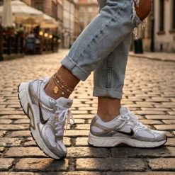 کتانی اسپرت NIKE V5K زنانه رنگ طوسی و سبز کد 0023A-1816