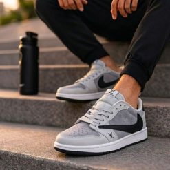 کتانی مردانه LV Nike Travis طوسی کد 0023A-1200 (x)