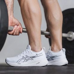 کتانی مردانه سفید مدل آسیکس نیباس Asics Nimbus 26 کد 3113SX-L (x)