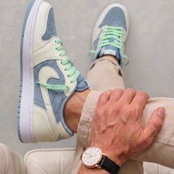 کتانی مردانه اسپرت مدل Air Jordan کاستوم فسفری خاکستری کد 0023A-2876 (nx)