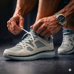 کتونی مردانه مدل اسکیچرز کوانتوم | Skechers Quantum سبز و طوسی کد XRN-1997 (p)