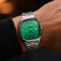 ساعت مردانه کاسیو اولد مانی سیلور سبز (zz) کد W1128