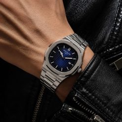 ساعت مچی مردانه پتک فیلیپ "Patek Philippe" سیلور-سورمهای (e) کد CAA-13124 (x)