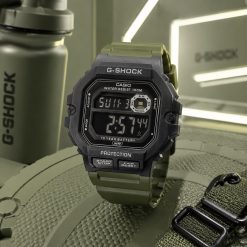 ساعت دیجیتال زنانه مردانه casio جی شاک سبز مشکی کد XL-8269M