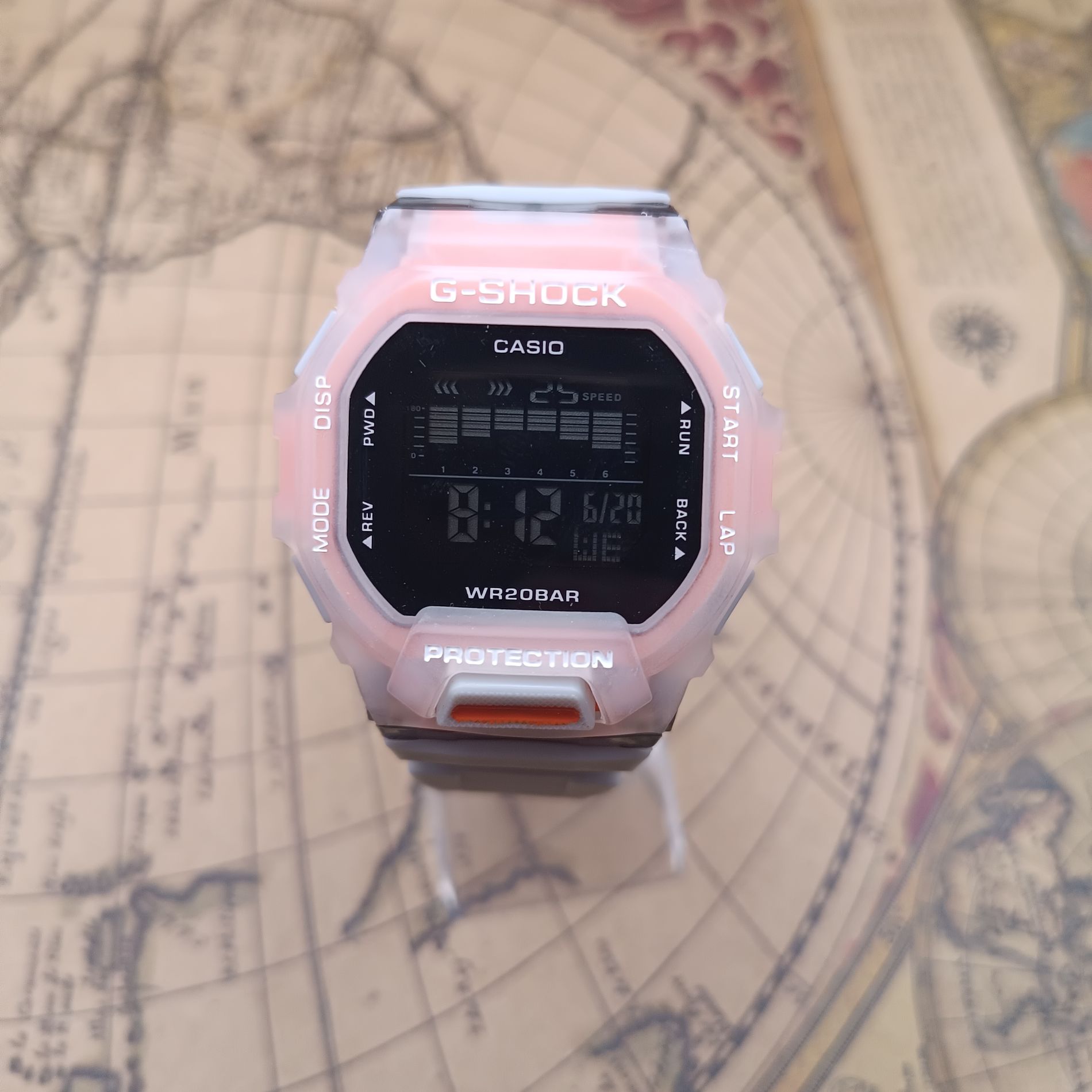 ساعت مردانه G_shock اسپرت طوسی نارنجی wpb کد 8176SX-L (x) - تصویر 7