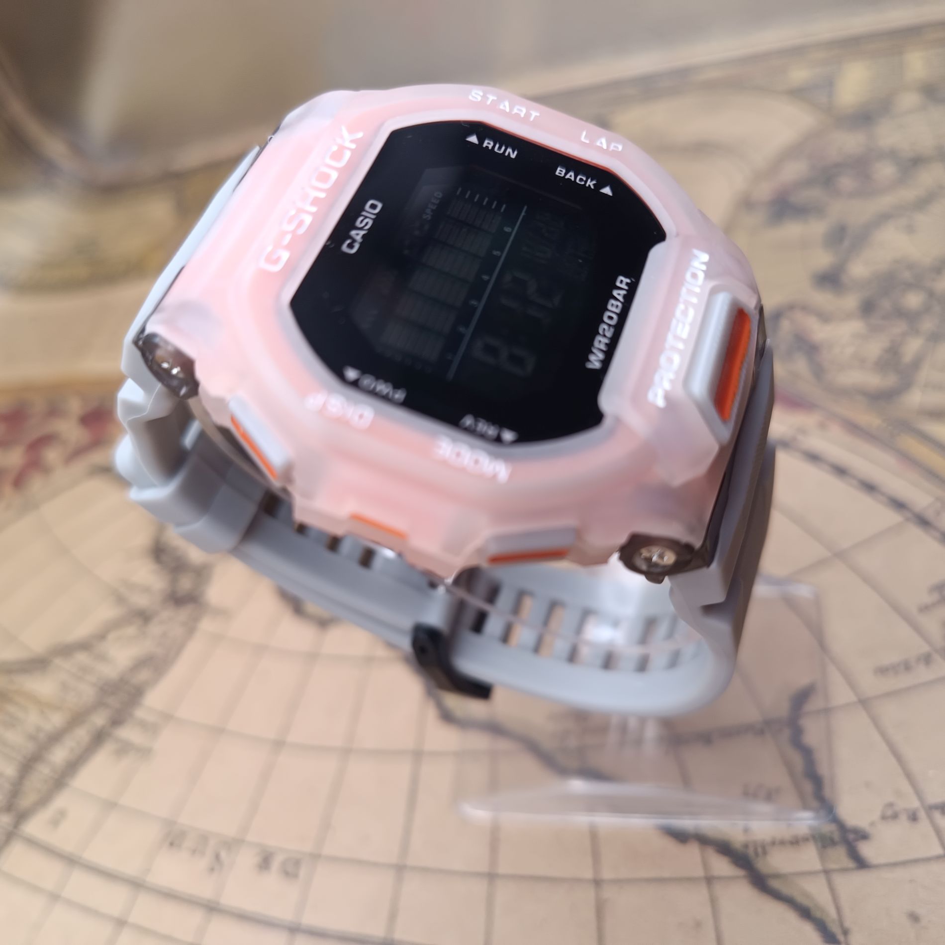 ساعت مردانه G_shock اسپرت طوسی نارنجی wpb کد 8176SX-L (x) - تصویر 8
