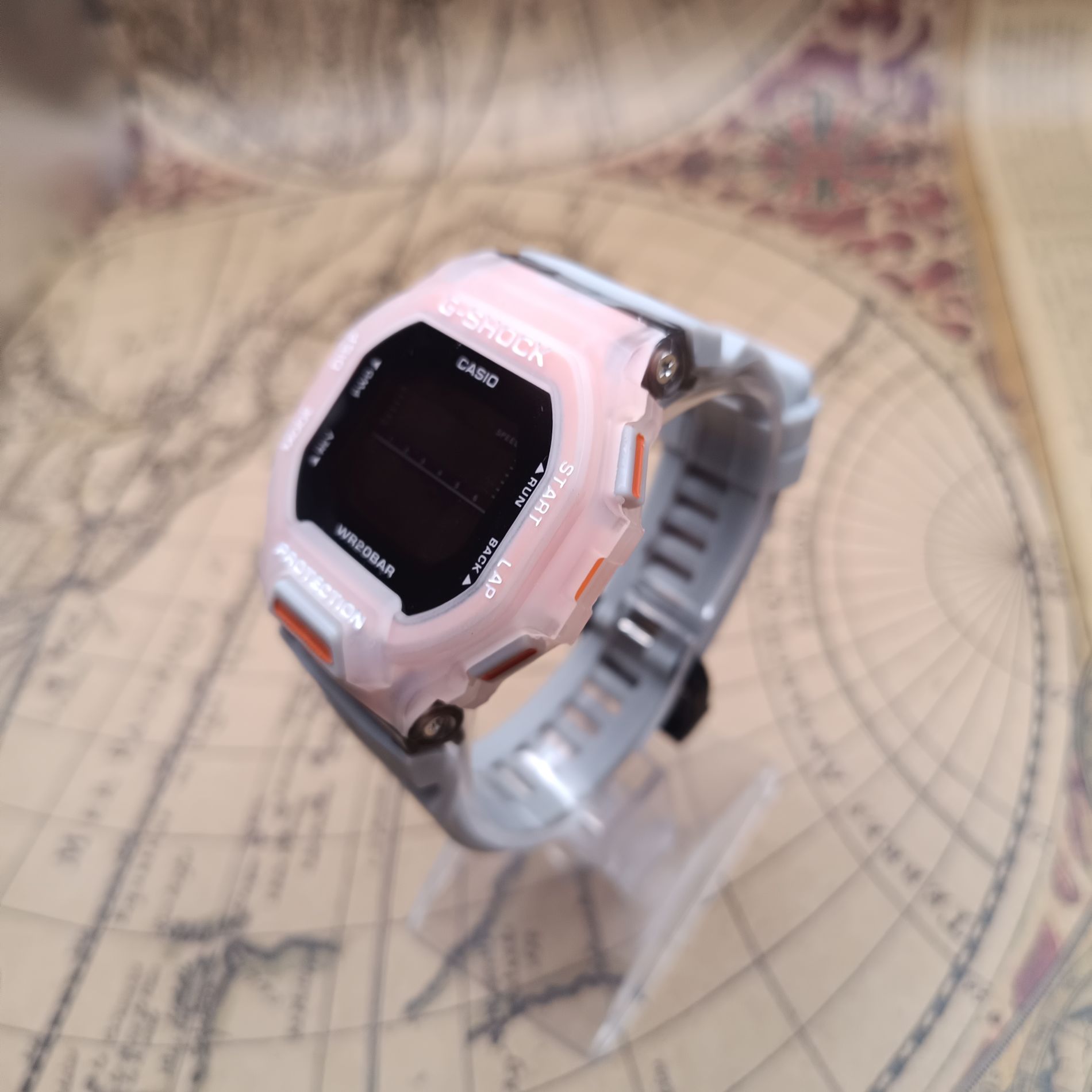 ساعت مردانه G_shock اسپرت طوسی نارنجی wpb کد 8176SX-L (x) - تصویر 9