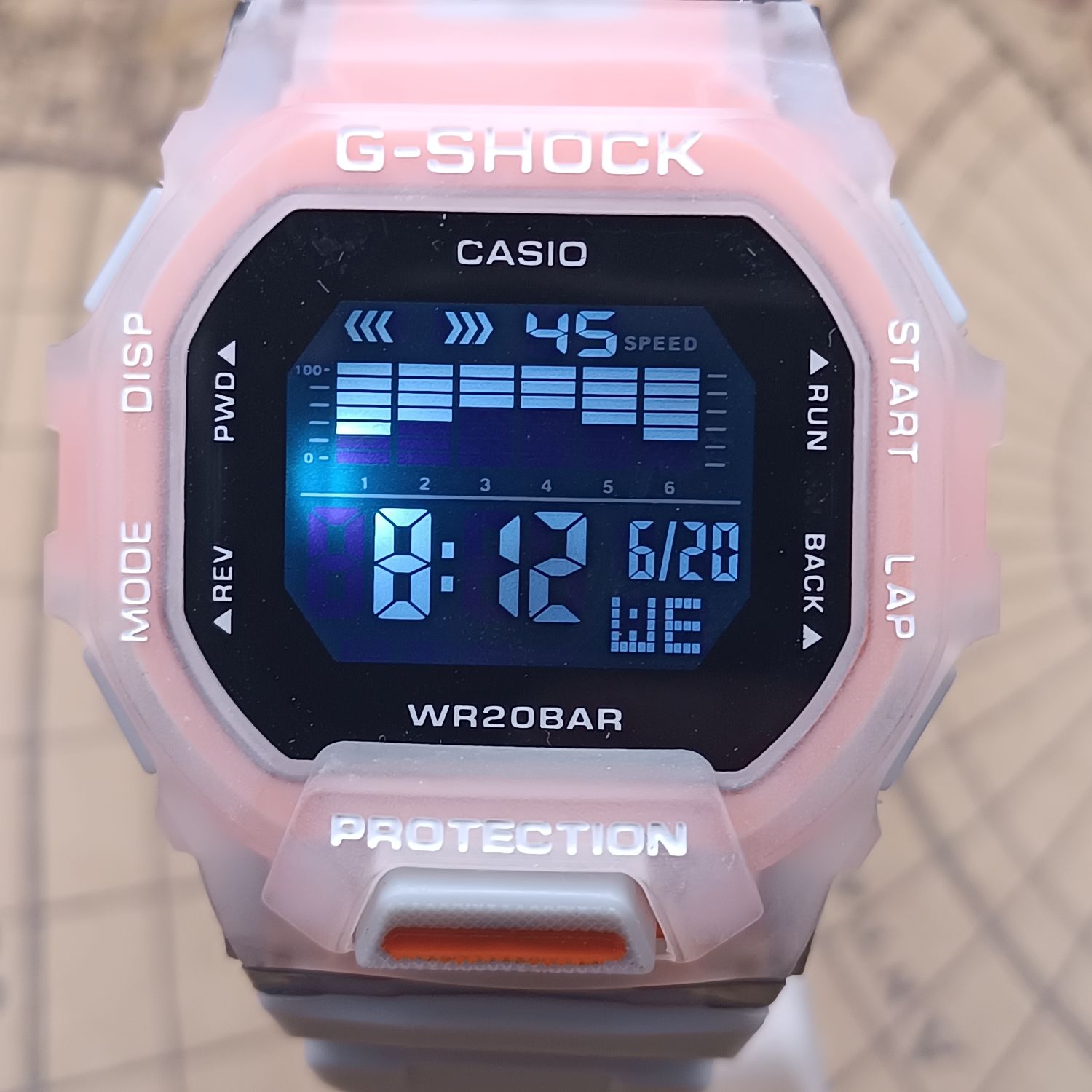 ساعت مردانه G_shock اسپرت طوسی نارنجی wpb کد 8176SX-L (x) - تصویر 6