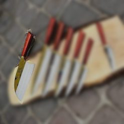 ساطور آشپزخانه صربستانی دسته پادوک از ست 7 عددی استیل ستاره (NF)