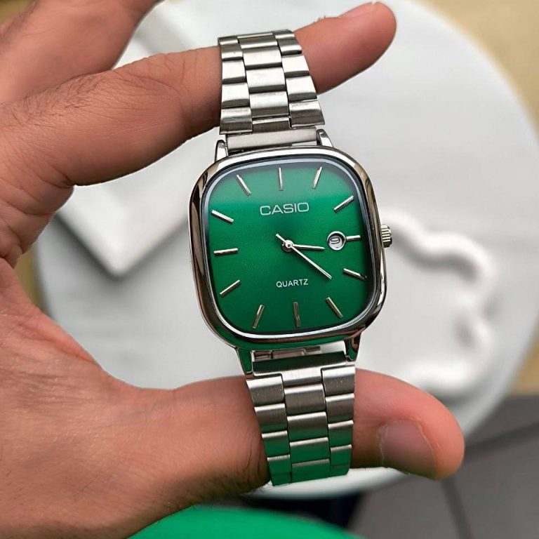 ساعت کاسیو مردانه سری اولد مانی رنگ نقرهای و سبز (zz) کد 13999XL-QM - تصویر 3