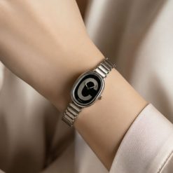 ساعت زنانه کاسیو سیلور صفحه بیضی مشکی (e) کد W754 (x)