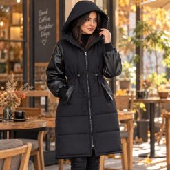 کاپشن زنانه مدل نیکا رنگ مشکی (n) کد LB375