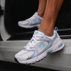 کتونی اسپرت مردانه مدل New Balance 530 سفید و یاسی کد WF-001203 (x)