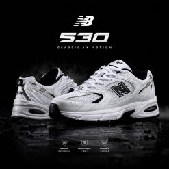 کتونی New Balance 530 مردانه رنگ سفید-مشکی کد XRN-1955