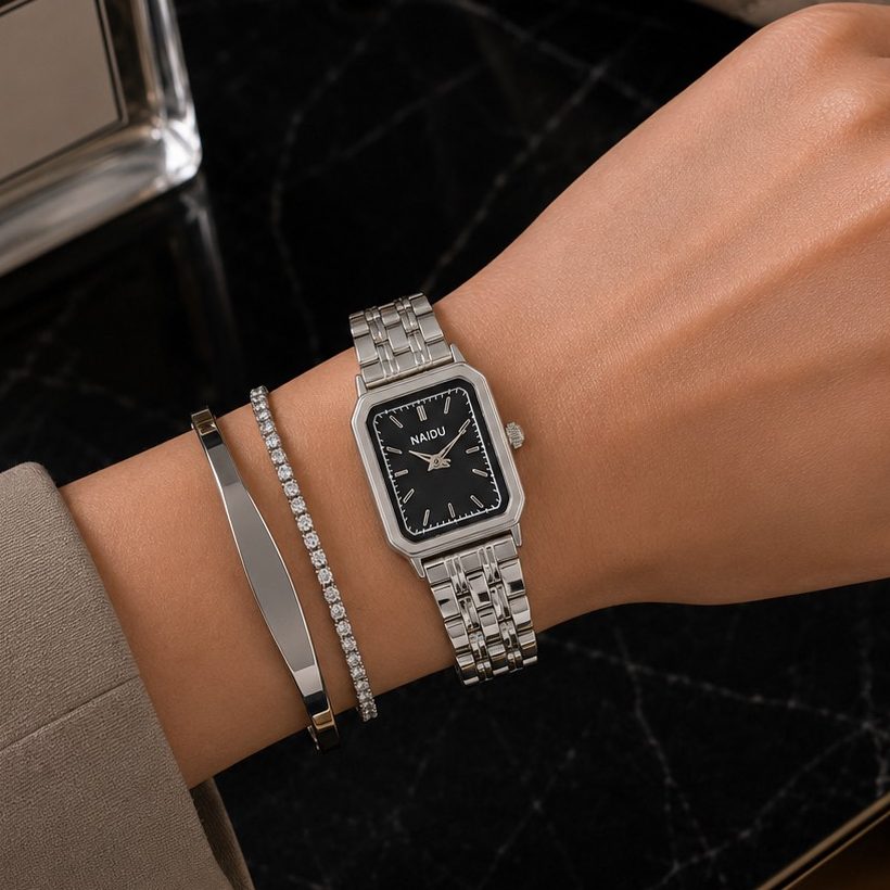 ساعت مچی زنانه نایدو P صفحه مشکی مستطیلی کد XL-13681M - تصویر 2