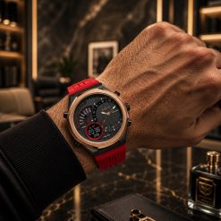ساعت مردانه جاکلین رنگ قرمز مدل JN-1399517M کد 0023A-7622