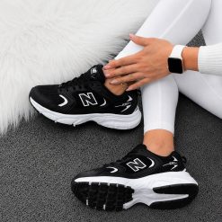 کتانی اسپرت زنانه مدل New Balance 530 رنگ مشکی-سفید کد 1205SX-L