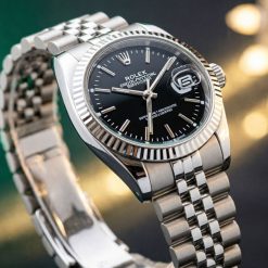 Alternative view of ساعت ست رولکس دیت جاست Oyester Perpetual نقره‌ای مشکی کد W1086