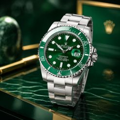 Alternative view of ساعت مردانه رولکس ساب مارینر SUBMARINER نقره‌ای سبز کد W069